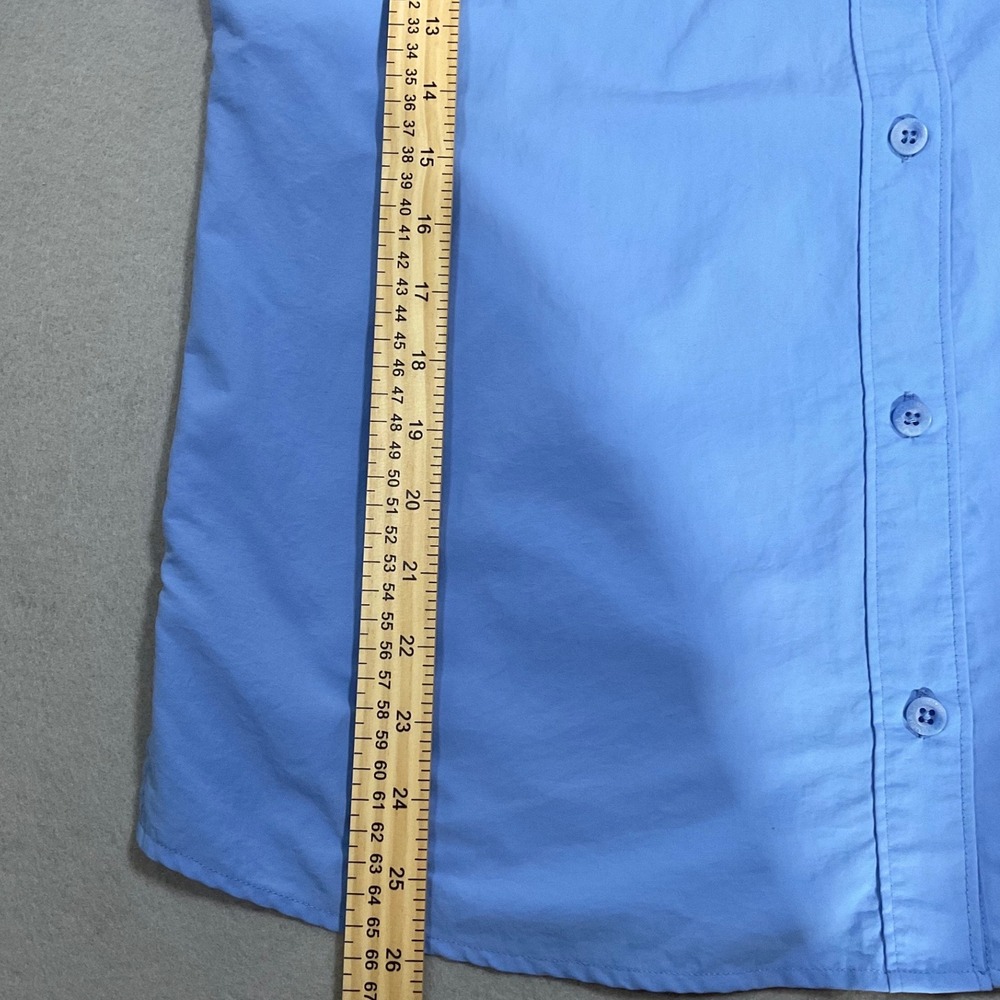 Columbia PFG Women's Small Ducks Unlimited Blue Fishing Shirt Short Sleeve - Picture 4 of 9